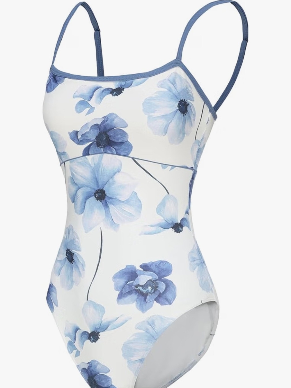 Blue Floral Women's Xs Ballet Leotard